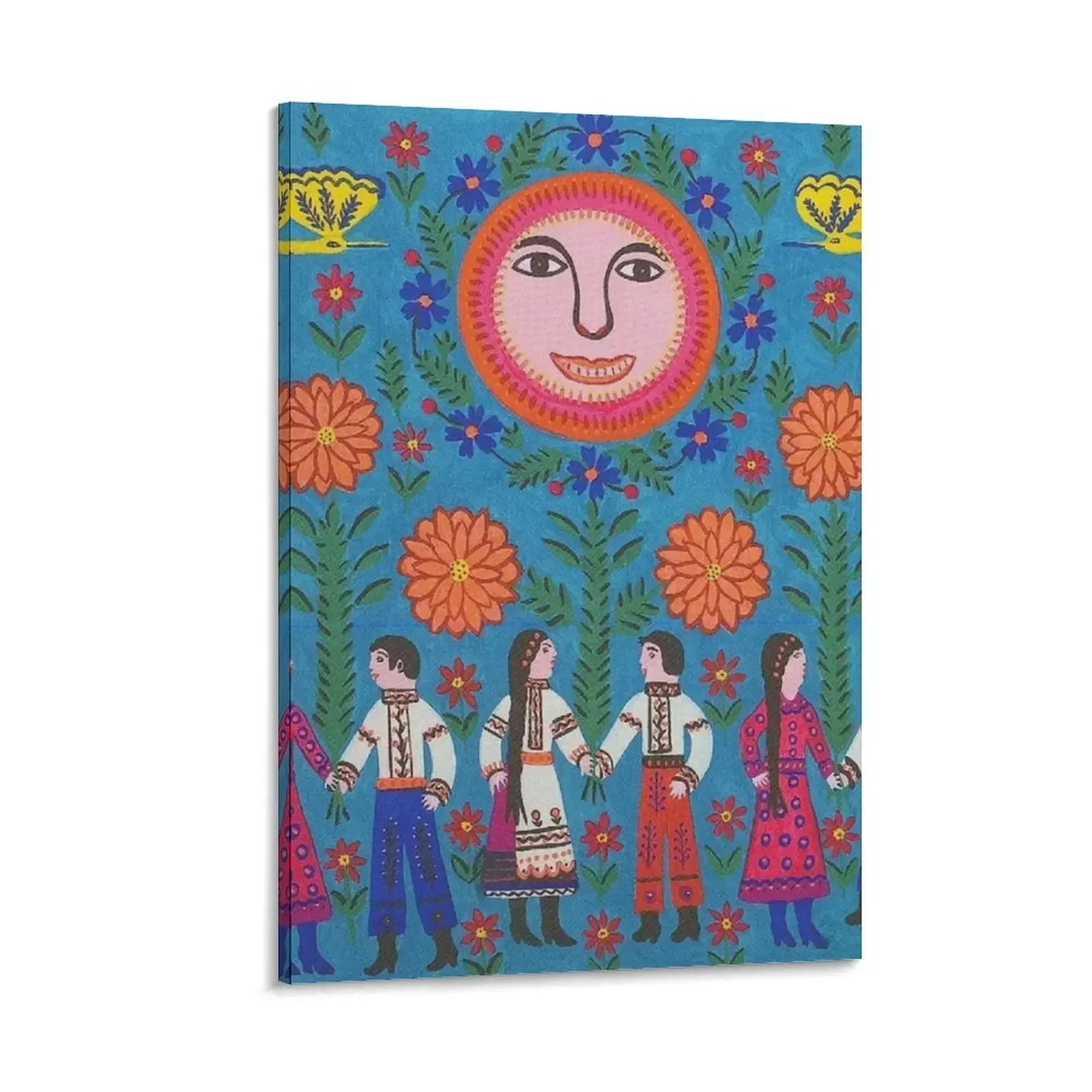 

Our Army Our Protectors by Maria Primachenko (1908-1997) Canvas Painting office decoration wall decoration paintings art mural