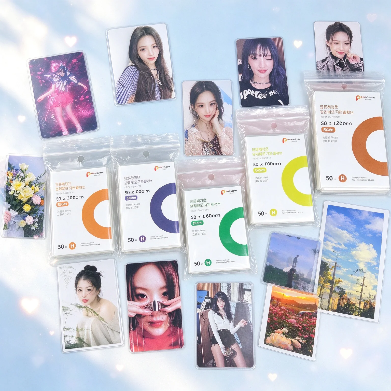 50Pcs 59x92mm Hard Photo Card Sleeves Clear Acid Free CPP Anti-Scratch Kpop Photocard Holder Protector Film Album Binder TCG