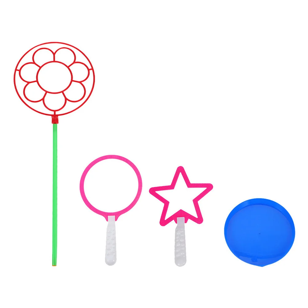 4Pcs Colorful Bubble Wands Set Giant Bubble Maker Outdoor Indoor Fun Kids Party Gift Spring Autumn Winter Rainy Day Activity