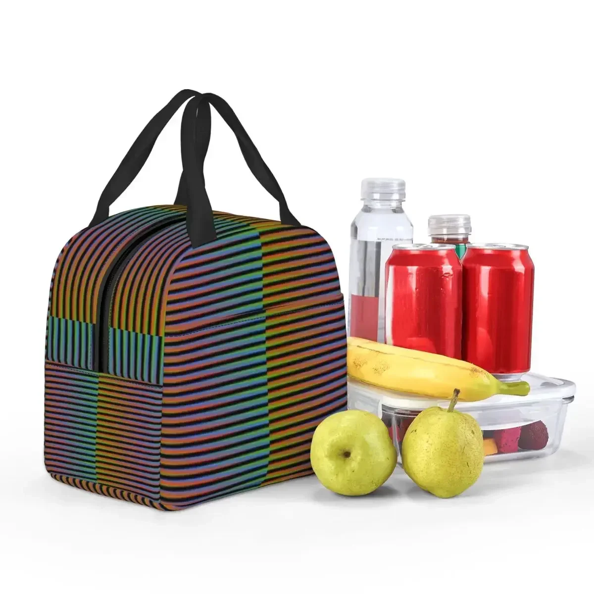 Carlos Cruz Diez Venezuela Insulated Lunch Bag for Women Kids Portable Food Boxes Thermal Lunch Box Tote