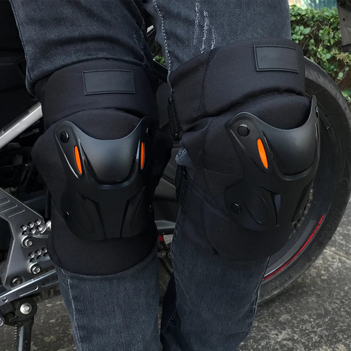 

1 Pair Motorcycle Knee Guards Pads For Cycling Riding Skating Sports Men'S Impact Resistant Pp Shell Eva Foam Non-Slip Stable