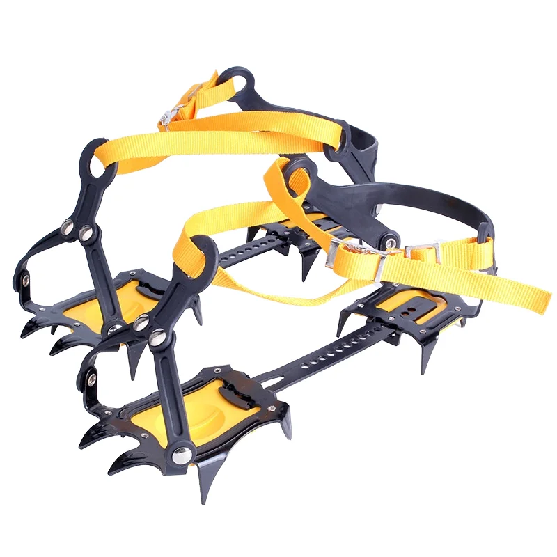 

Professional Mountain Climbing Ten-Tooth Ice Claw Non-Slip Nylon Shoe Cover for High Altitude Ice Climbing Adjustable
