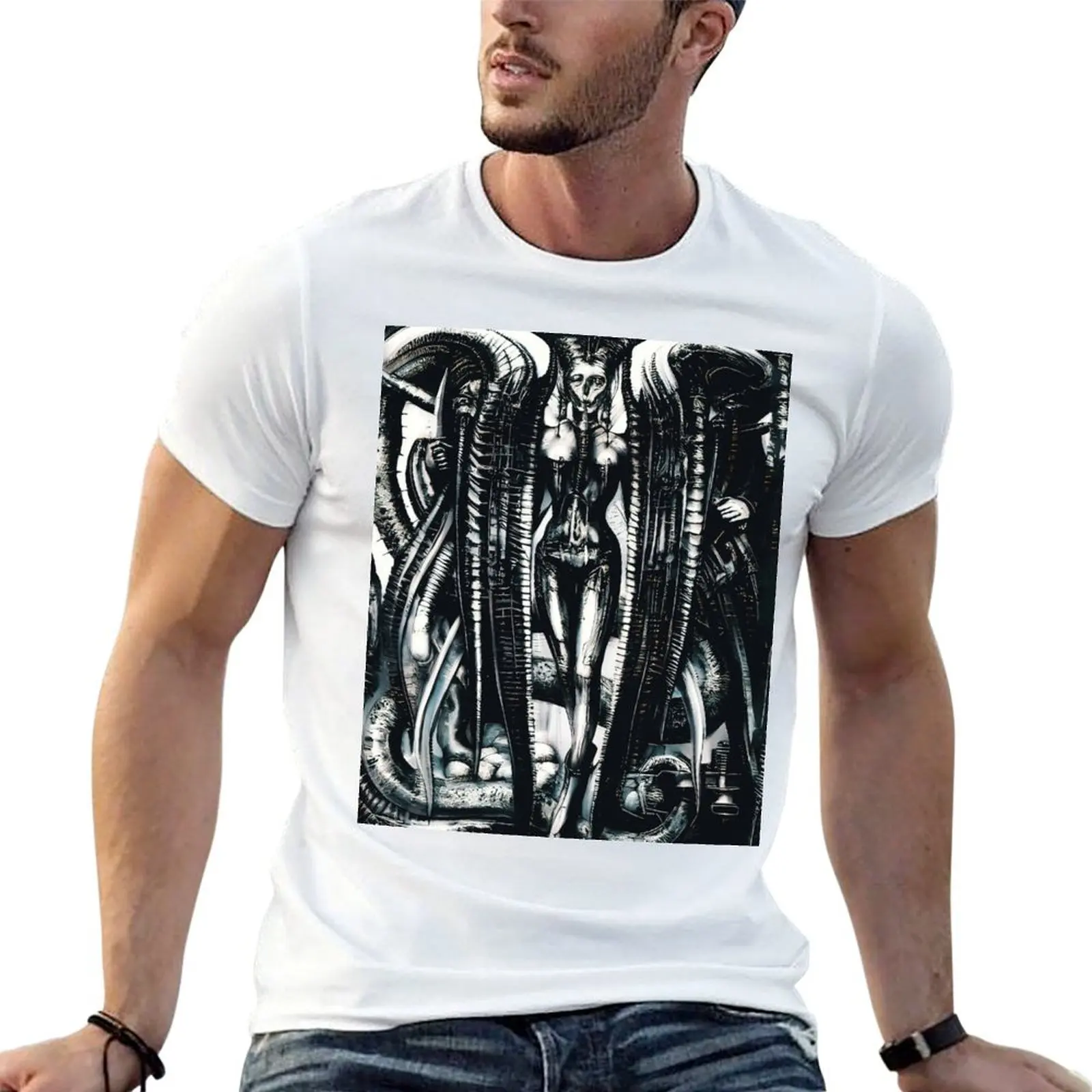 HR Giger Lilith Steampunk T-Shirt Holiday Casual Short Sleeve Top