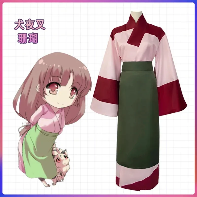 

★Halloween Cosplay Costume Anime Inuyasha Sango Apron Lining Uniform for Adult Man Woman Carnival Party Ja 2026 New ♥Look Me ←_←
