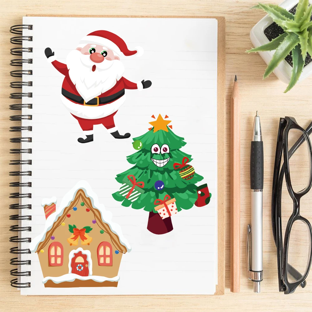 8/16 шт., рождественская наклейка на коллаж с изменением лица, канцелярские принадлежности для чтения, велосипедный телефон, домашние декоративные мотоциклетные граффити, коллажи