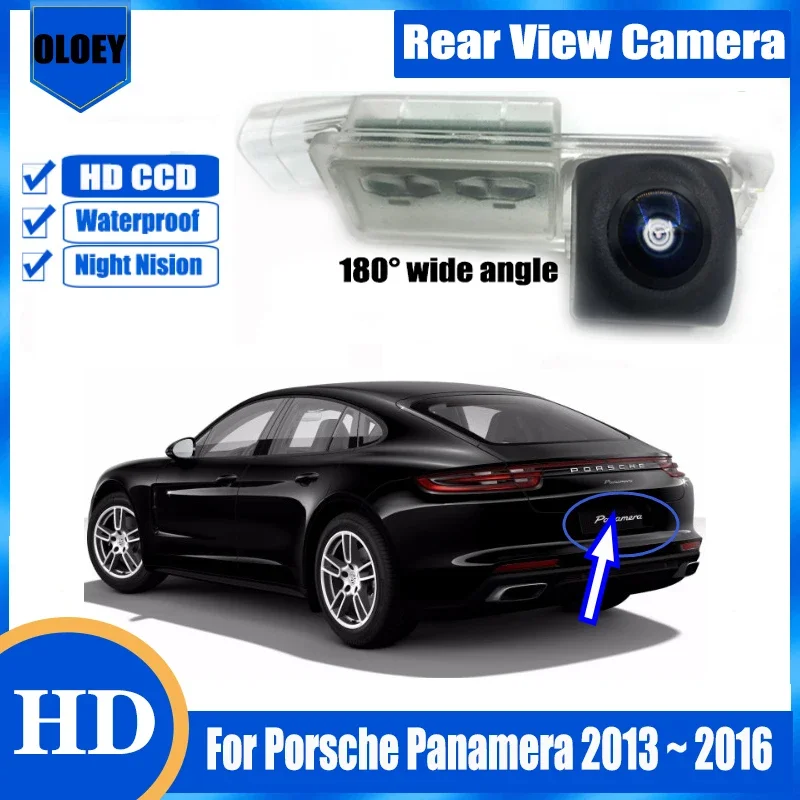 

HD fisheye rear camera For Porsche Panamera 2013 ~ 2016 Night vision Backup Parking Reversing Camera / license plate camera