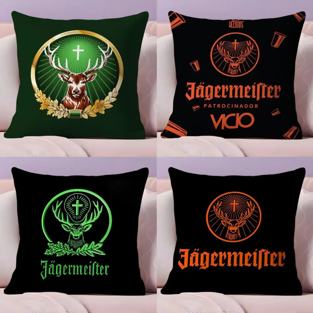 J-Jager-M-meisters-S Funda de cojín de felpa corta con estampado de doble cara, lavable a máquina para el hogar, funda de almohada cálida para invierno