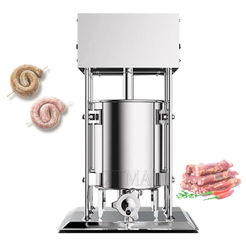 

Electric Commercial Hot Dog Sausage Making Stuffing Machine 4 Filling Funnel Hot Dog Maker Stuffer Meat Processor