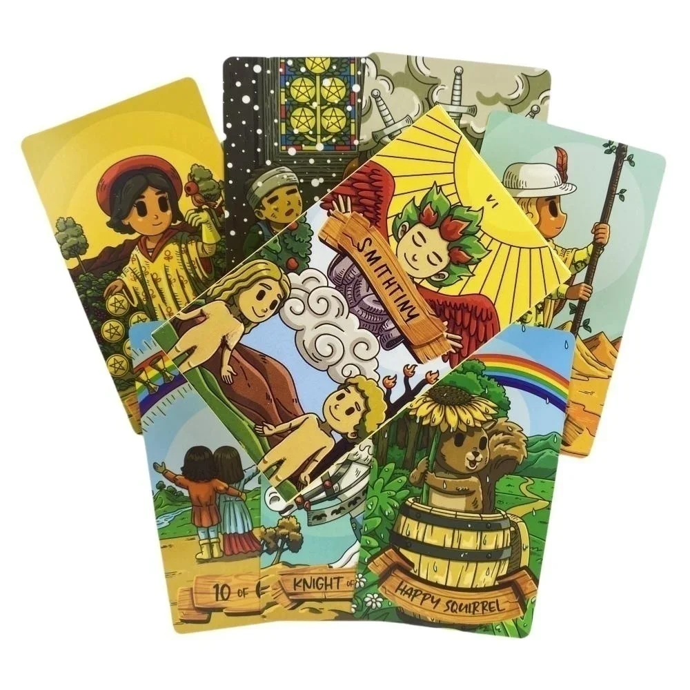 1 pçs baralho tarô de simmithtiny cartas um 82 baralho oracle inglês visões adivinhação edição borad jogando jogos
