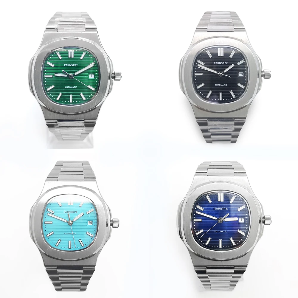 39 مللي متر جودة عالية الياقوت الزجاج تاريخ أربعة ألوان صالح 8215 حركة الحالة ل 29.8 مللي متر الطلب 5ATM مقاوم للماء