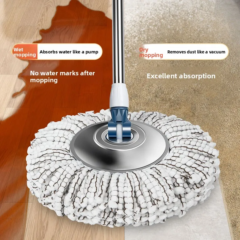 Thickened Rotating Mop Bucket Set Wet And Dry Household Cleaning Tool Handless Washing Dehydrating Mop for Floor Cleaning view 4
