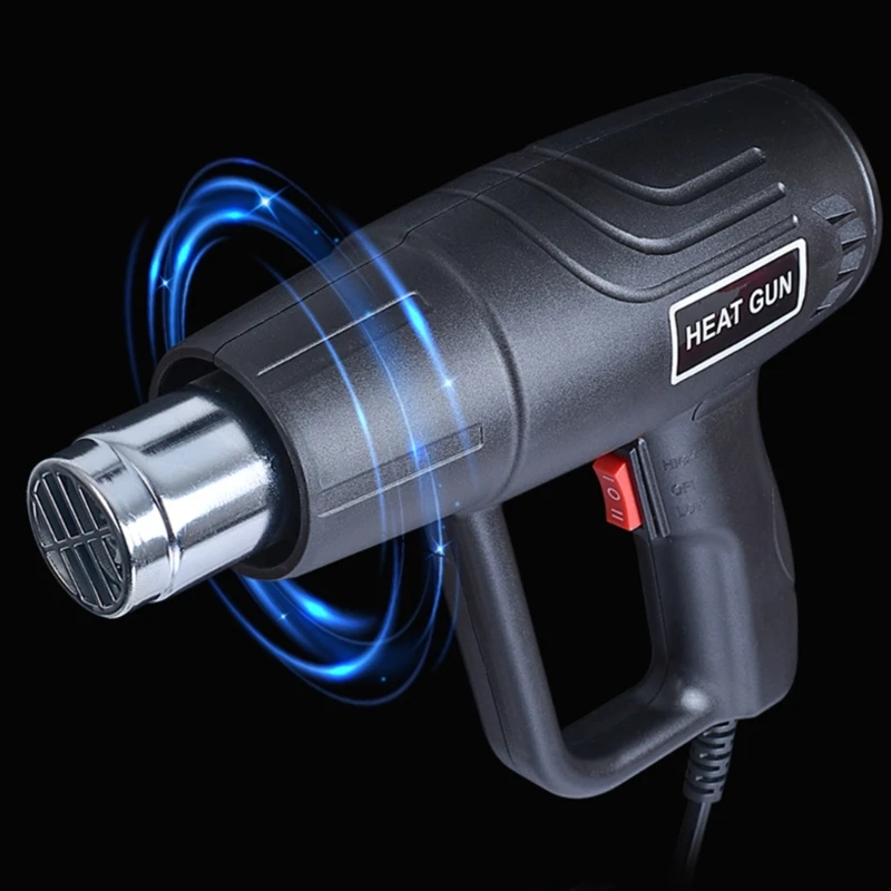 

2000W Heat Gun, 2 Temp Settings 300ᵒF & 600ᵒF for Various Nozzles no Nozzle Dropship