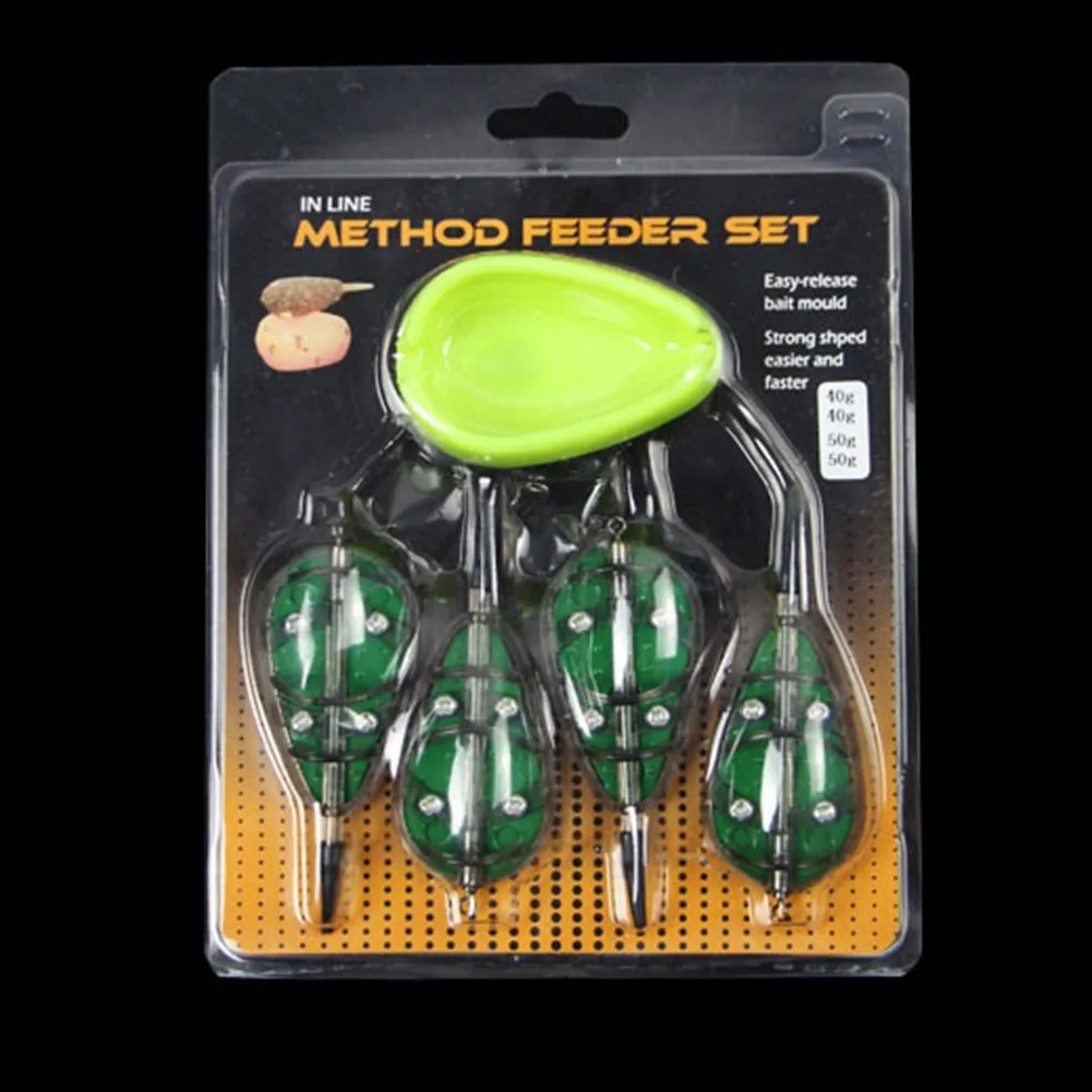 1 stücke Angeln Feeder Inline Methode Feeder Mit Mould Set Für Karpfen Foshing Tackle Werkzeuge Angeln Tackle Pesca Iscas Zubehör