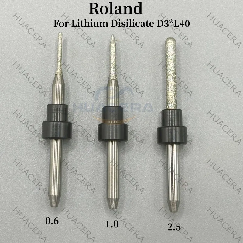 

Roland Lithium Disilicate Dental Lab D3*40L Glass Ceramic Milling Cutter Grinding Tool Wet Milling Machine Milling Burs