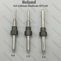 Roland Lithium Disilicate Dental Lab D3*40L Glass Ceramic Milling Cutter Grinding Tool Wet Milling Machine Milling Burs