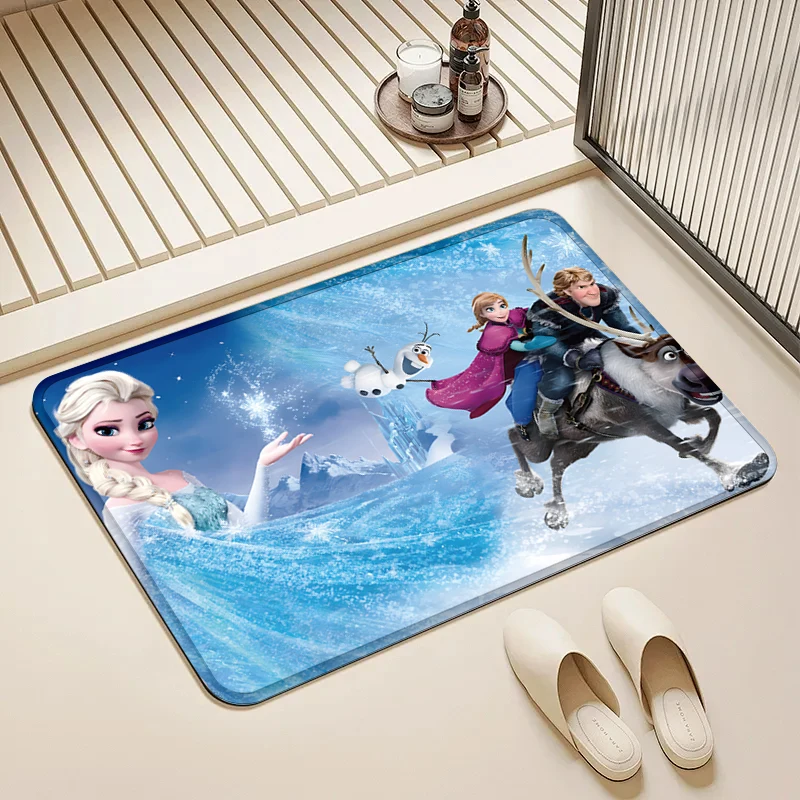

Disney Frozen Elsa & Friends Door Mat Non-Slip Soft Floor Rug for Home Kids Room Bathroom Kitchen Decor