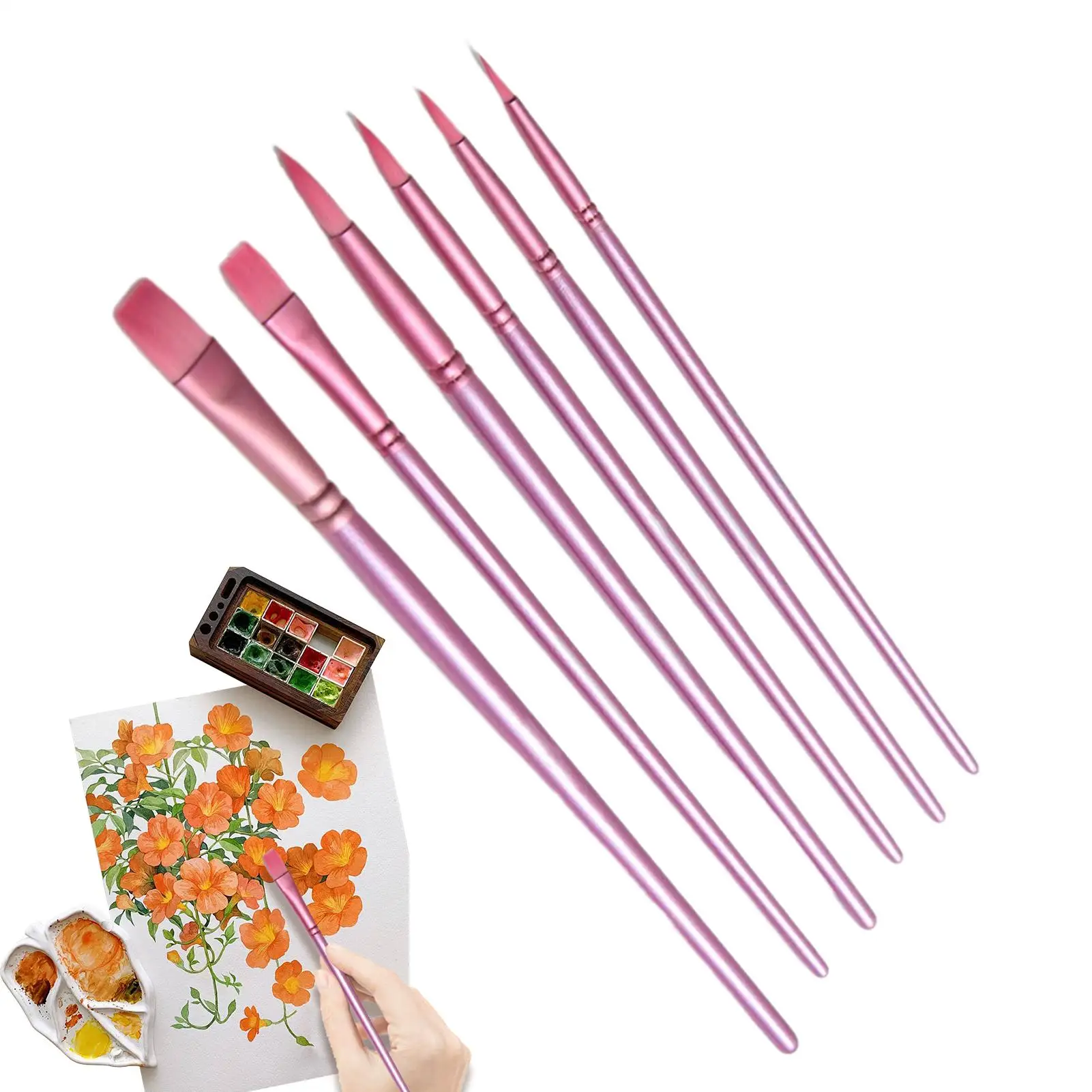 

Water Color Brush Pen Set Artist Paint Brush Set Of 6 Drawing Art Tools 6 Pieces Paintbrushes For Gouache Ink Notebook Scrapbook
