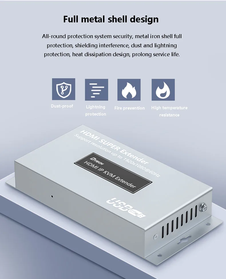 

DTECH 150 м HDMI KVM-удлинитель через TCP/IP KVM ИК-удлинитель дистанционного управления Разрешение HD 1080p через Cat5e 6e HDMI KVM-удлинитель