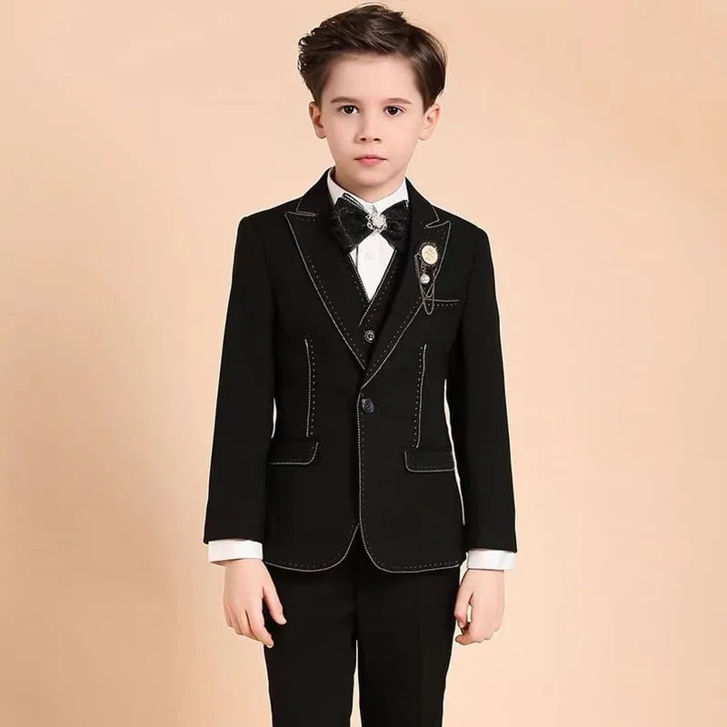 

2026 Детский комплект блейзера для мальчиков, осенне-зимнее дышащее пальто с длинными рукавами, брюки, рубашка, комплект одежды, детский комплект блейзера LI789