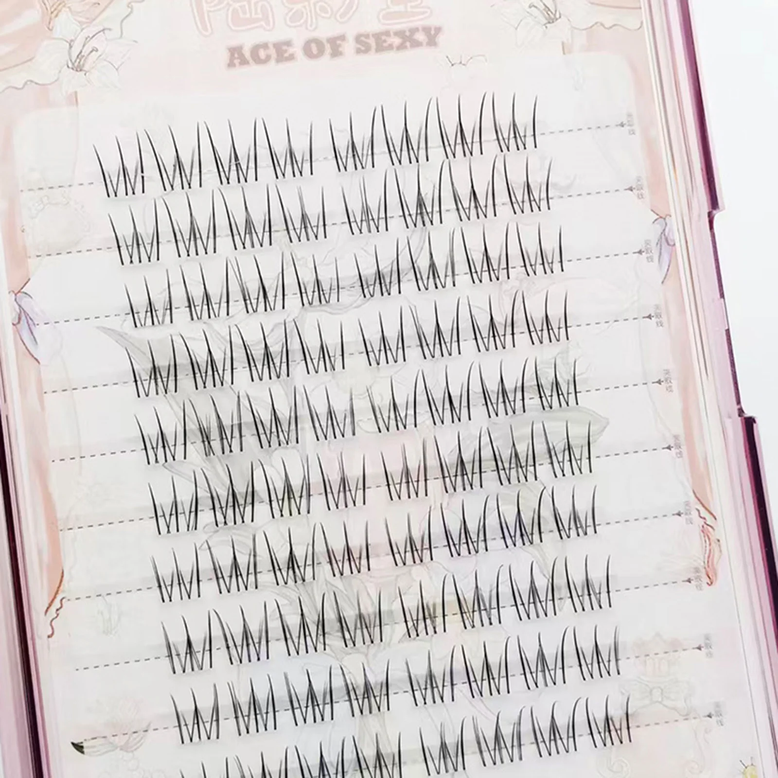 شفافة الجذعية C حليقة رمش مجموعات 10 صفوف 9-13 مللي متر رقيق رمش ملحقات خفيفة للغاية ذاتية اللصق لاش للنساء ماكياج #2