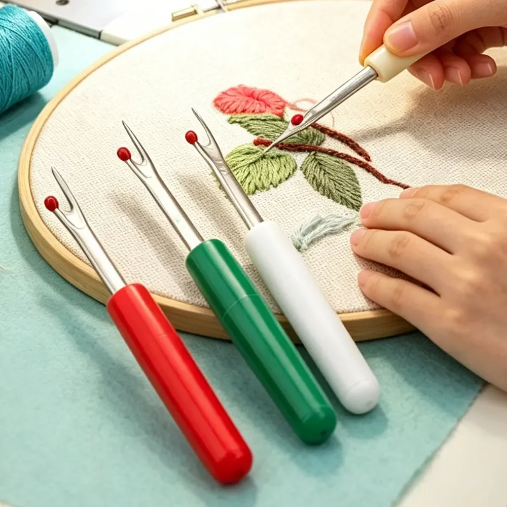 5PCS Sewing Thread Remover Seam Ripper Stitch Unpicker Sewing Tools Thread Cutter Plastic Handle Craft Tool Sewing Accessory