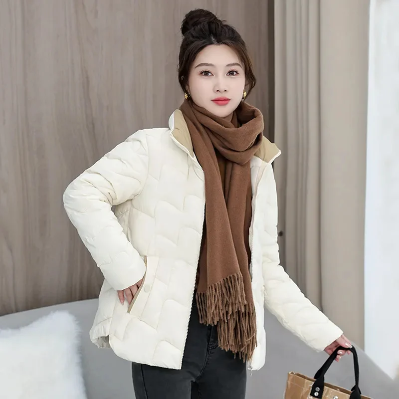 Down Cotton-Padded Jackets Women 2024Autumn Winter New Parkas Short Warm Cotton Jacket Ladies Korean Outwear Fashion Puffer Coat