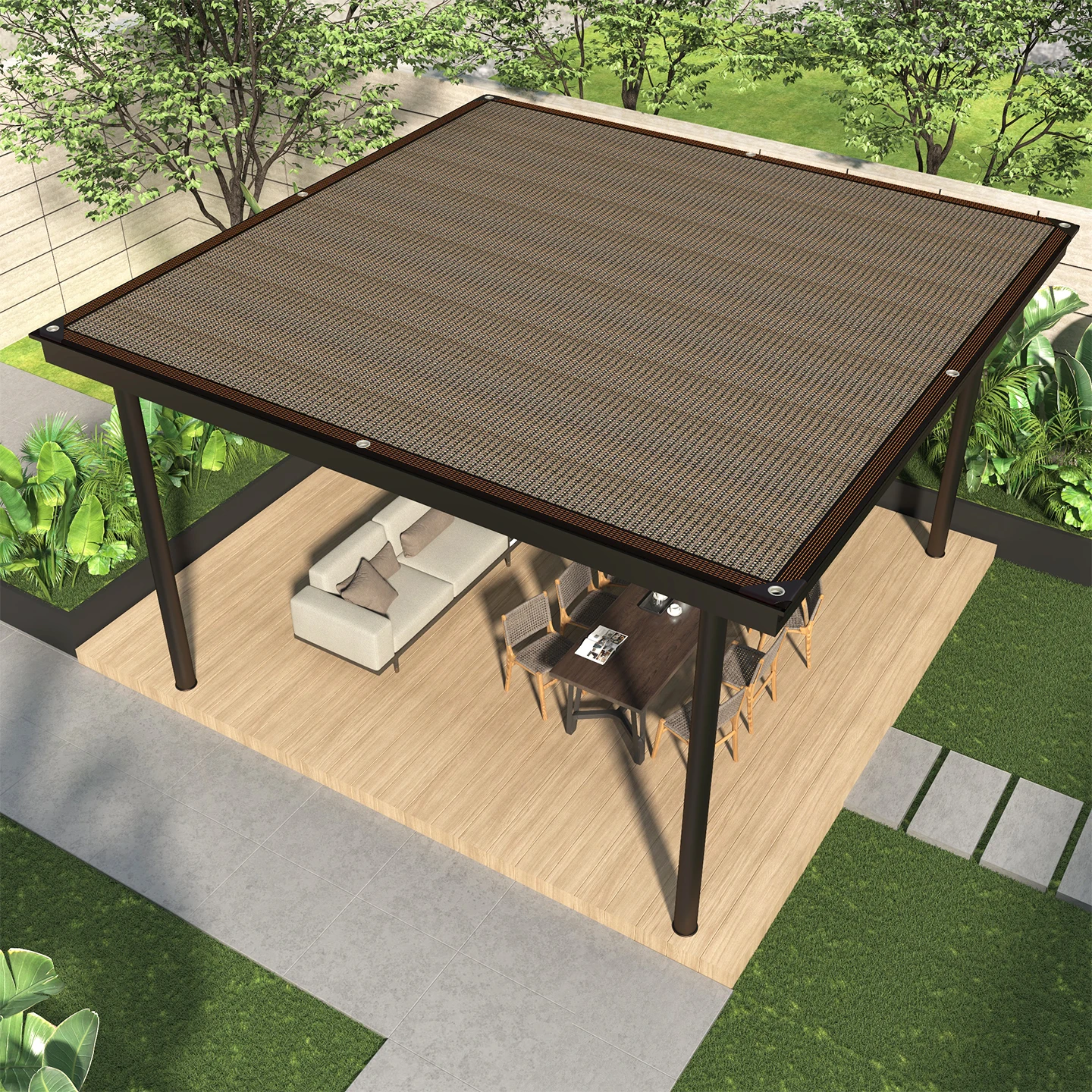Outdoor Camping Sunshade Garden Canopy Heat Insulation Sun Protection Net Pool Summer Sun Protection for Balcony Windows