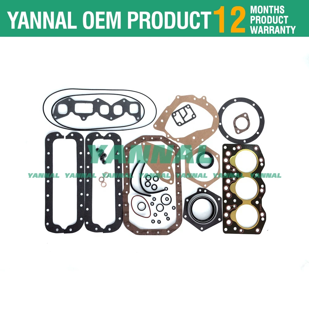 3AD1 Full Overhaul Head Gasket Kit For Isuzu Engine Iseki TS3110 TS3910 Tractor