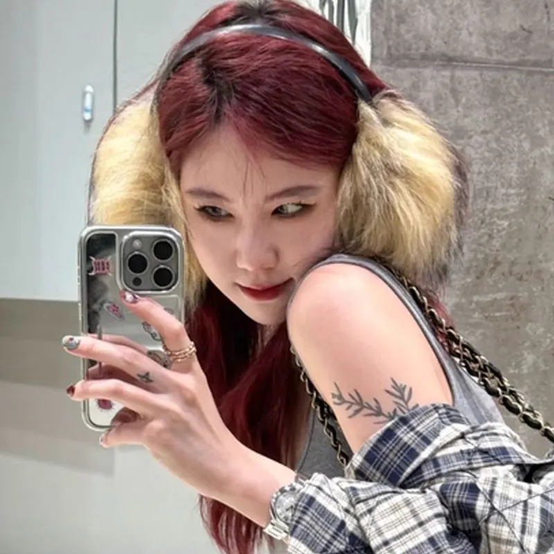 

Женские модные плюшевые меховые наушники Y2k, корейские утолщенные наушники, зимние ветрозащитные теплые велосипедные наушники, беруши