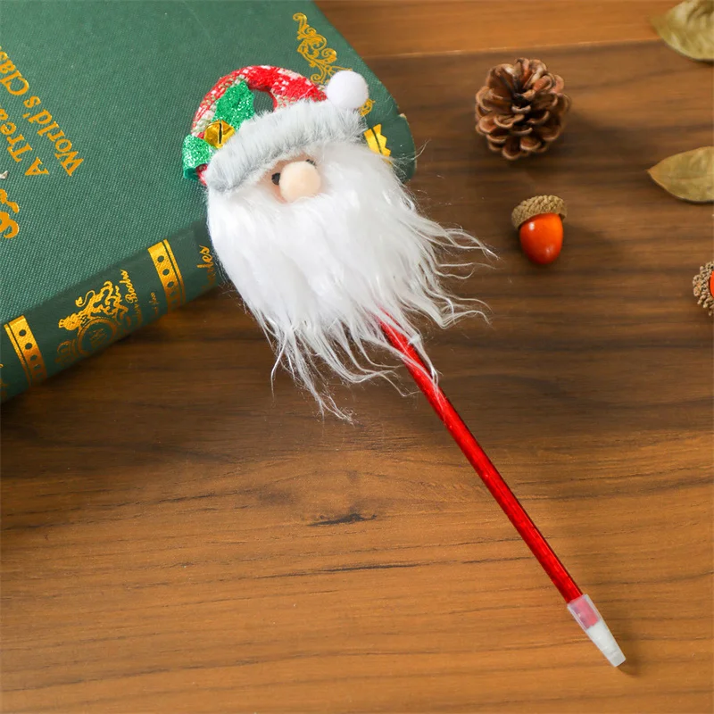 Cartoon Durable Christmas Neutral Pen Cute Funny Gel Pen Creative Fashion Ballpoint Pen Student Stationery Christmas Gifts