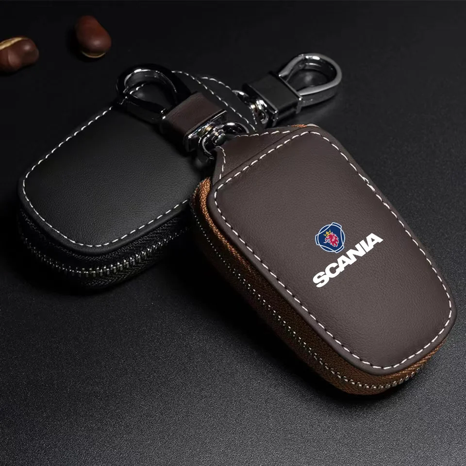 PU Car Remote Key Case Cover Shell keychain protect For Scania K250 K280 K310 K320 K490 SERIE G P S SerieX Car Accessories