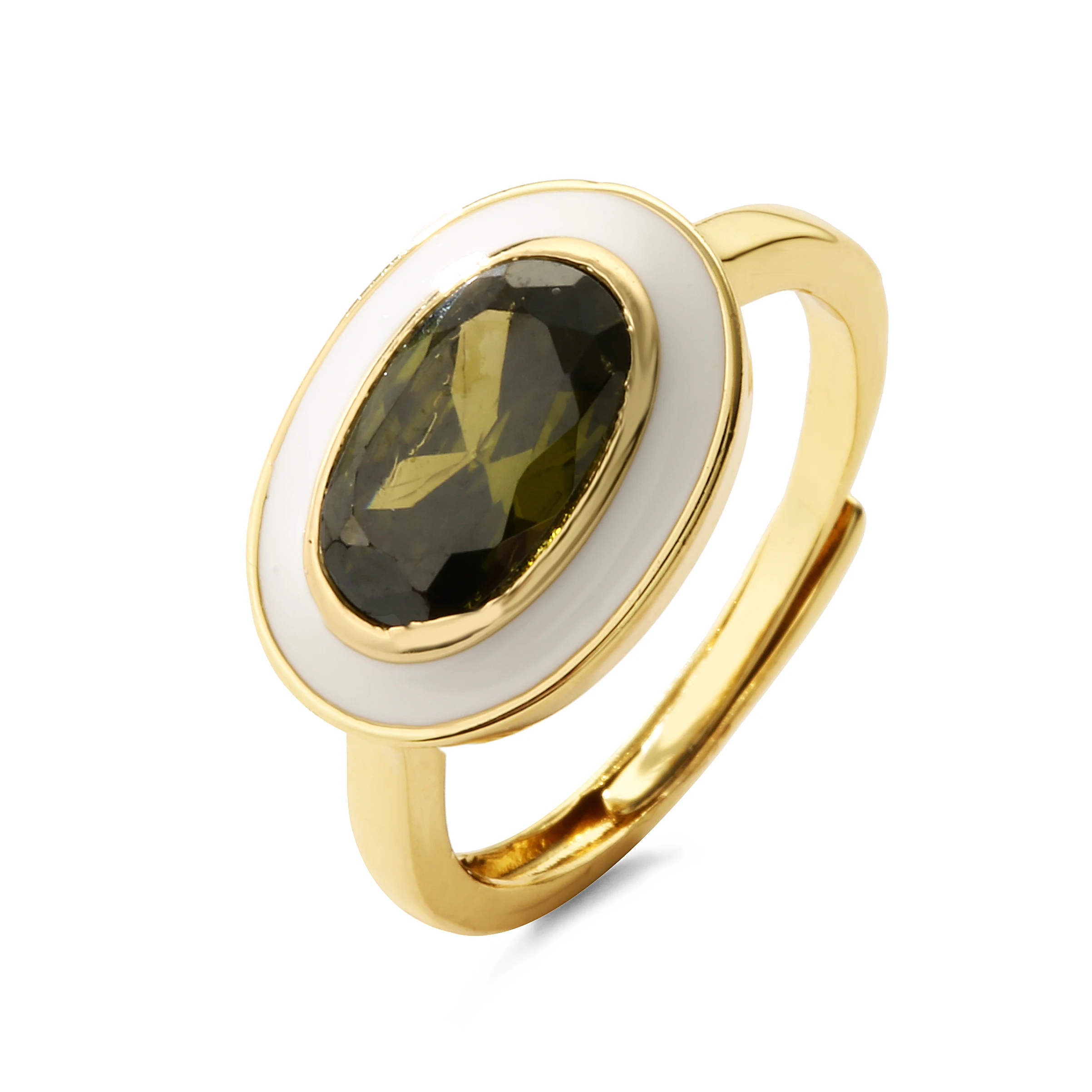 HECHENG, New Colorful Neon Enamel Open Adjusted Finger Ring For Women Fluorescent Fashion Copper Zircon Jewelry Wholesale