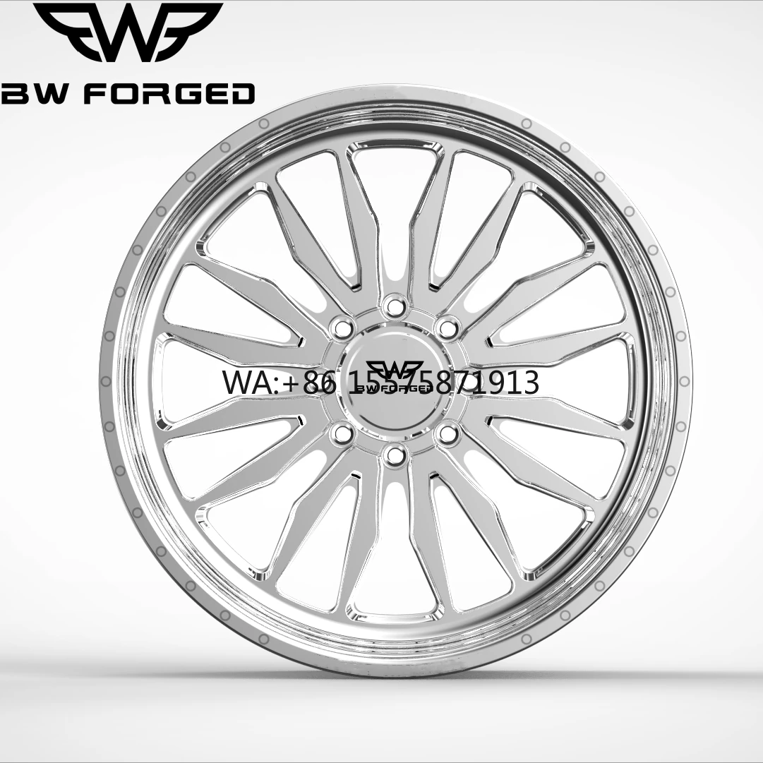 

Custom Super Single Truck Wheels Polish 20x12 24x14 28x16 30x16 Super Single Truck Wheels 5x139.7 8x165.1 26x14 Forged Wheels