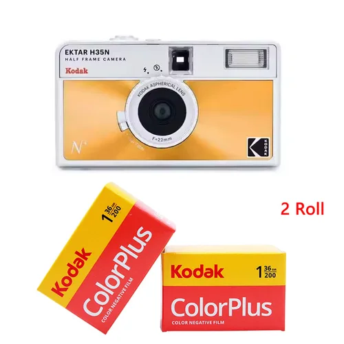 KODAK EKTAR H35N H35 cámara de medio marco cámara de película de 35mm cámara de película reutilizable con cámara de película Flash película ColorPlus opcional