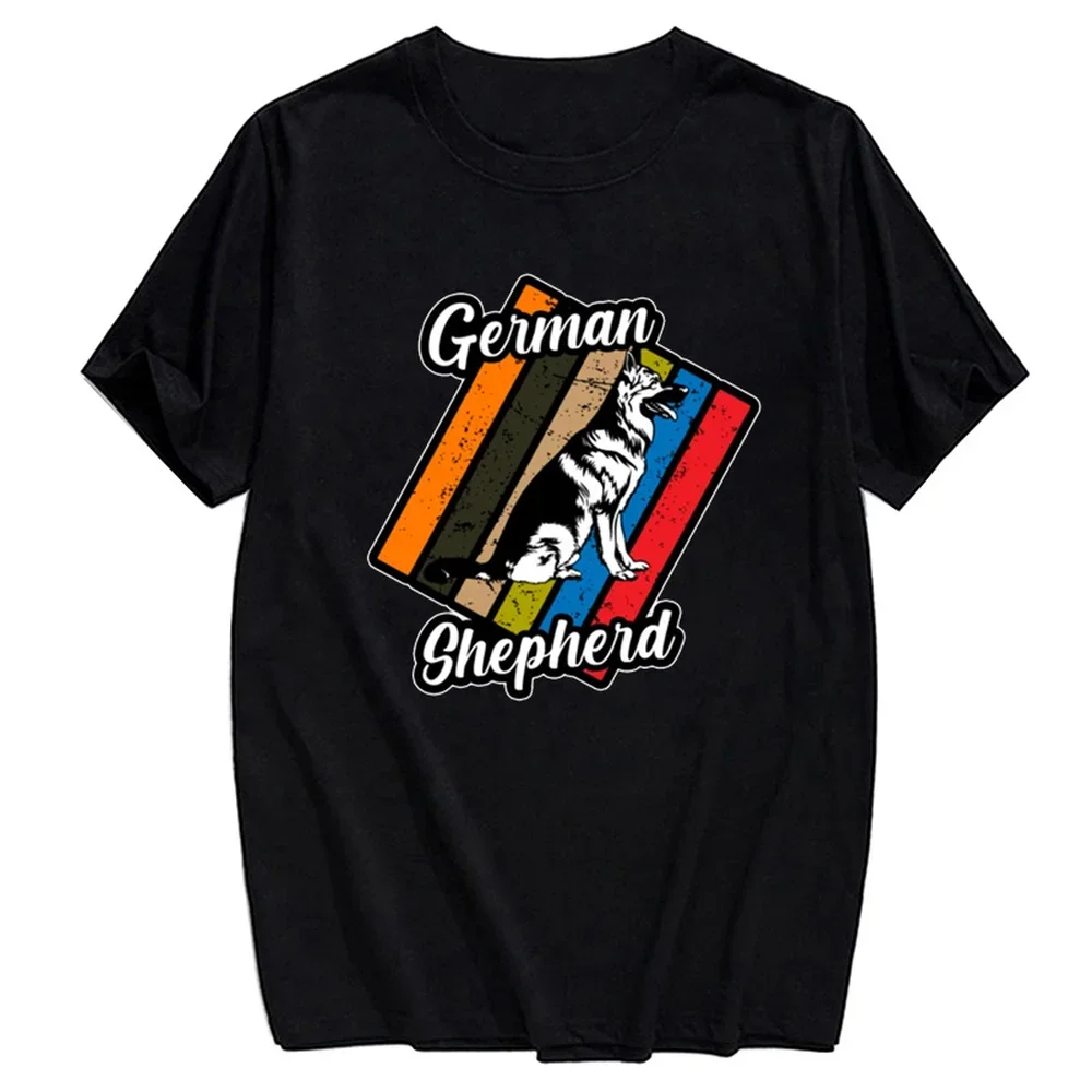 

CLOOCL Забавные черные хлопковые футболки Модные милые футболки с 3D принтом немецкой овчарки Повседневные стильные футболки Забавные хлопковые футболки в стиле хип-хоп