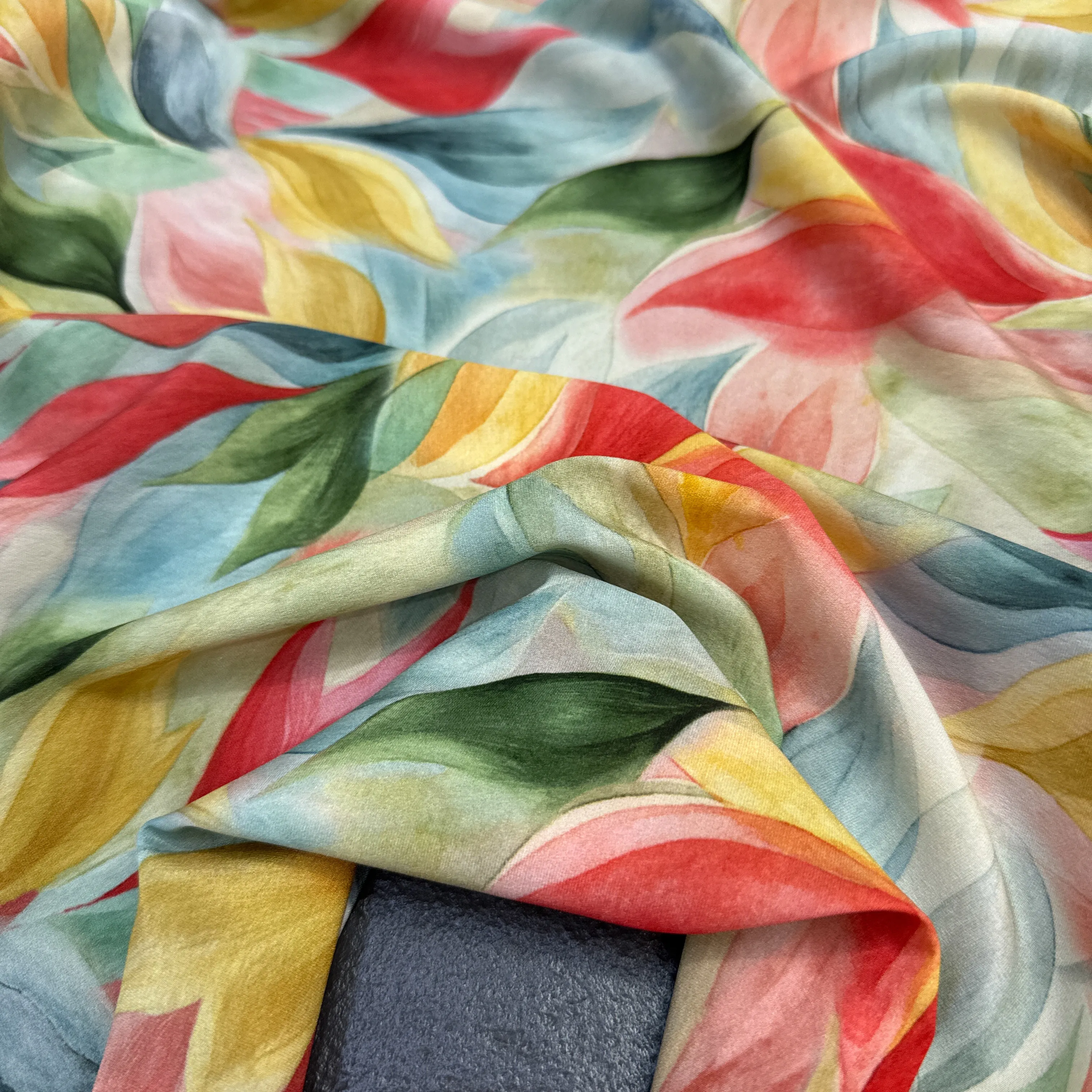 Colorful Abstract Printed Stretch Silk Crepe de Chine Fabric for DIY Sewing Summer Dress Pajamas Soft Silk Fabric FR7042
