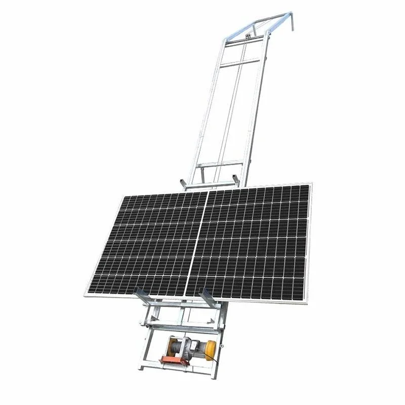Slant roof photovoltaic panel lift, special installation for solar panels, slant to top automatic turning and turning lift