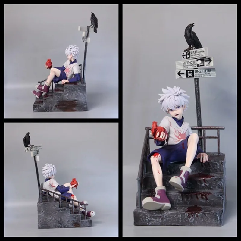 New Anime Killua Zoldyck Action Figures Gk Hunter×Hunter Action Figures Pvc Collection Model Peripheral  Desktop Decoration Toys