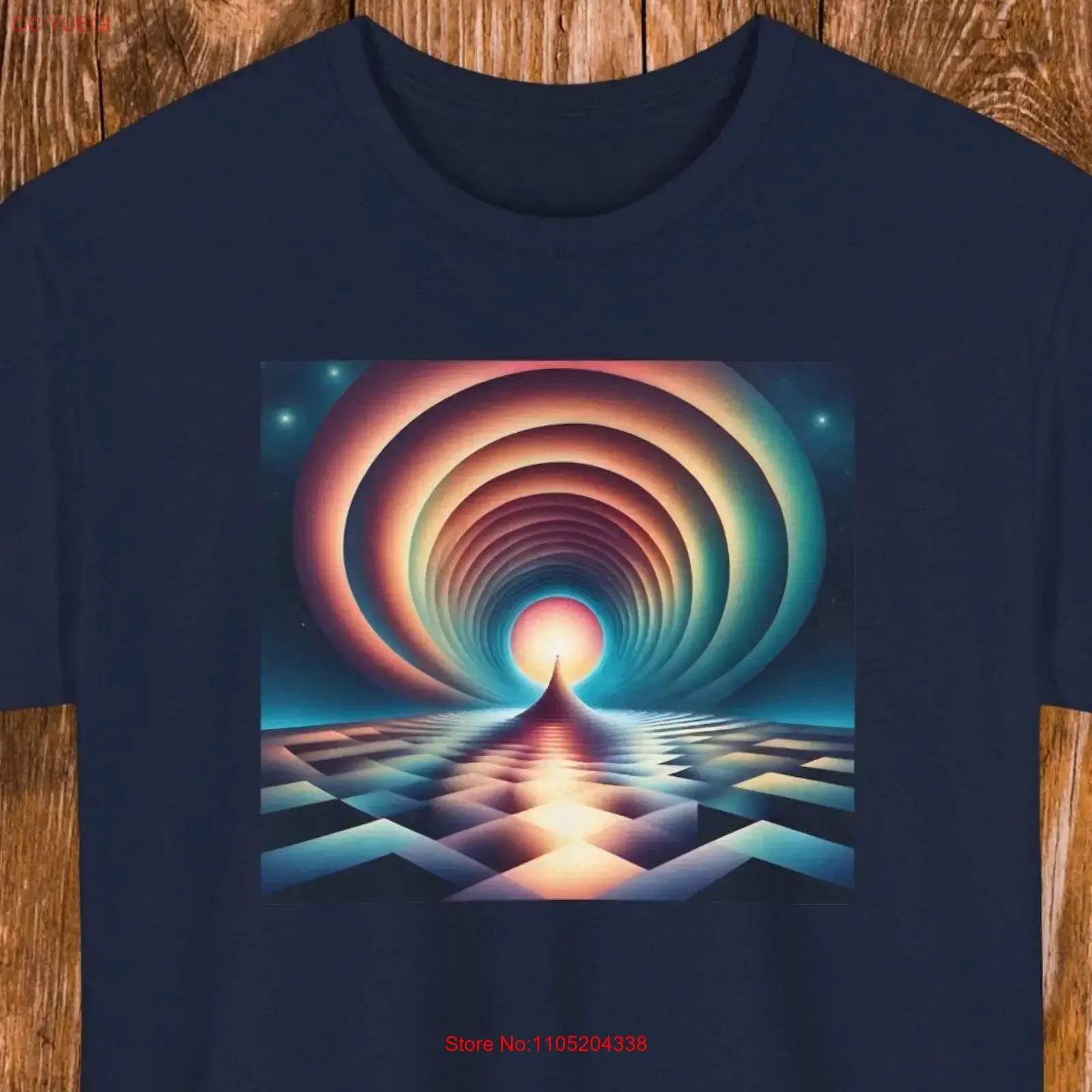 

Оптическая иллюзия Футболка Топ Visual Trippy Wear Mind Bend Сюрреалистическая психоделическая абстрактная винтажная стираная графика слегка мода