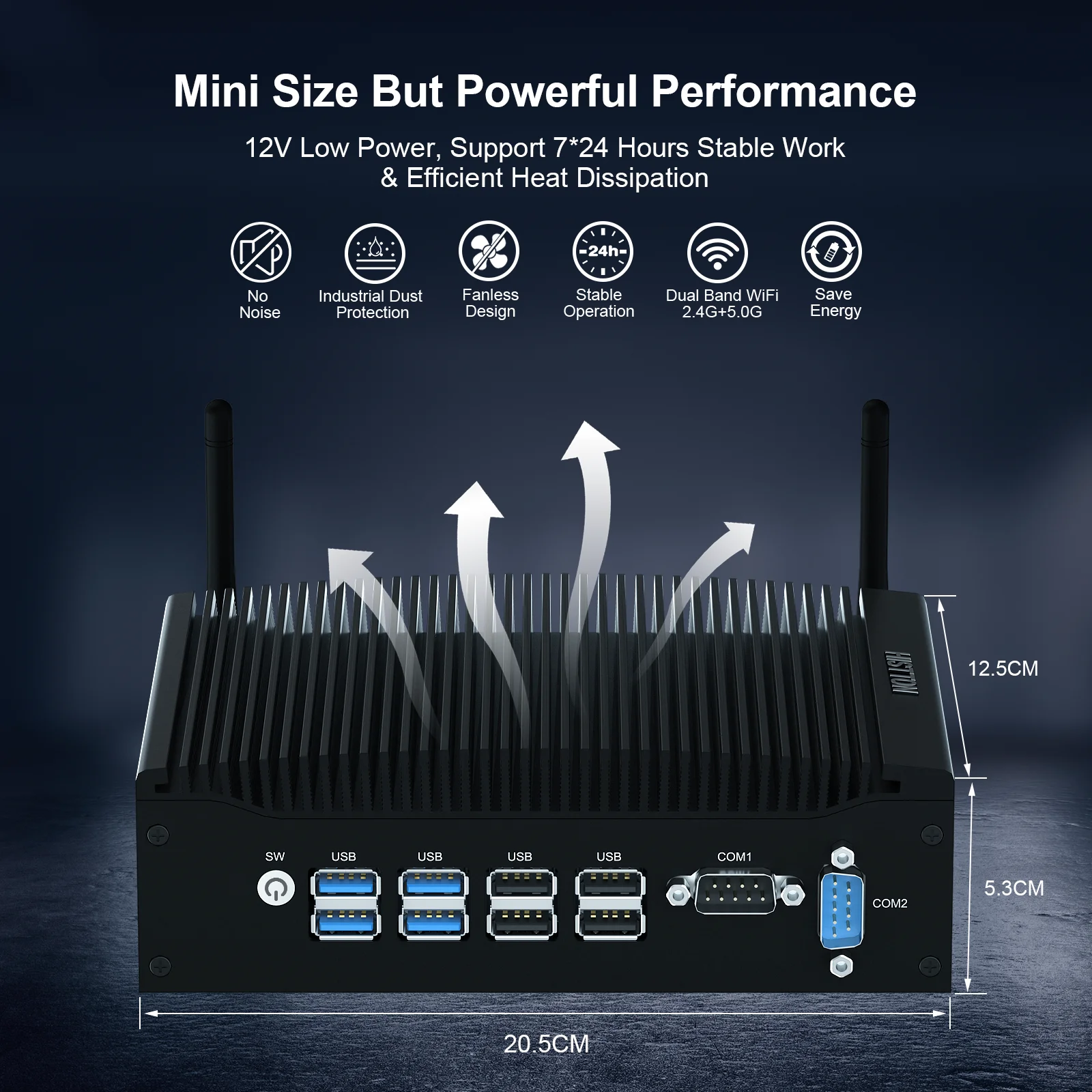 HYSTOU – Mini PC Intel Core i5/i7, DDR3L, 8 go SATA, ordinateur industriel ITX, windows 7/10/Linux/Ubuntu, avec 2x HD/4K, 2x Lan RJ45, 2023