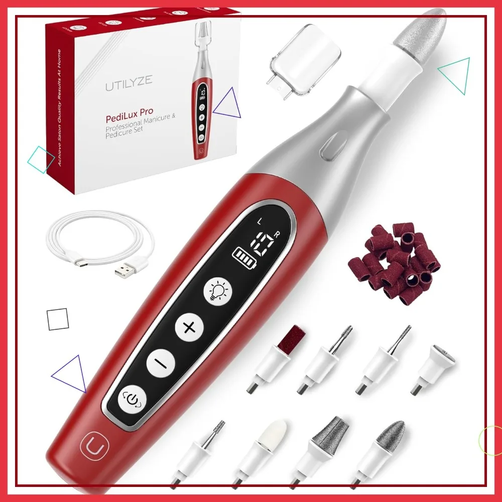 

Беспроводной электрический набор для маникюра и педикюра: фрезер, пилка, полировщик для толстых ногтей на ногах, для женщин и мужчин