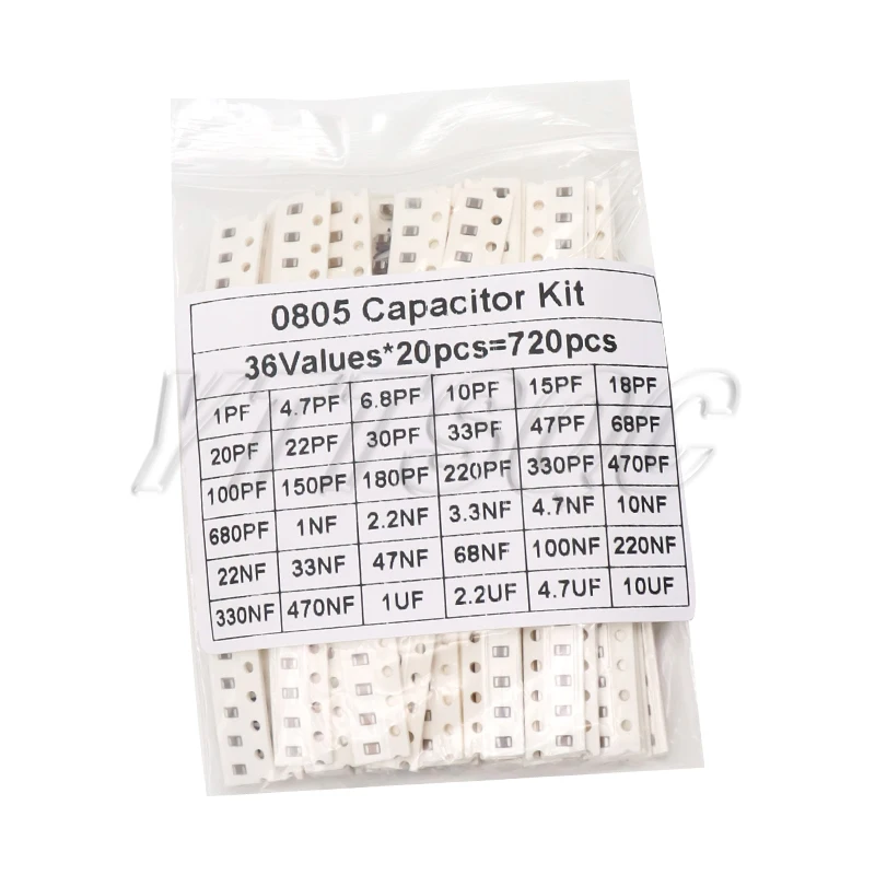 36Values 1pF-10uF Electronic Capacitor set 1206 SMD Ceramic Capacitors assortment kit 22PF 47PF 22NF 100NF 2.2UF 4.7UF 0603 0805