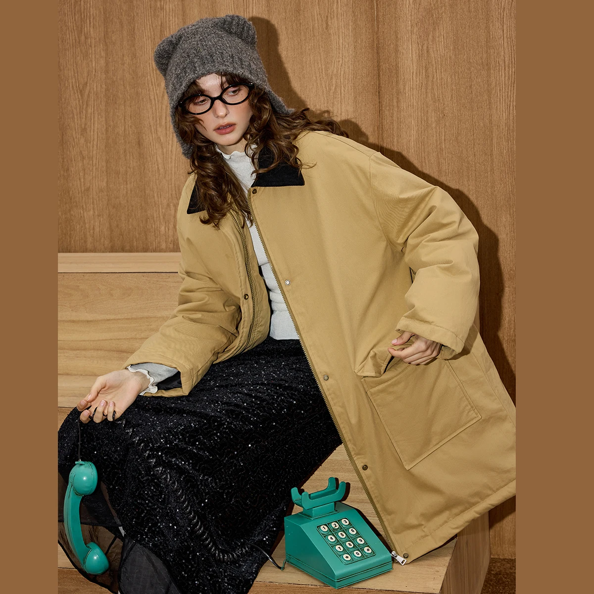 2025 الشتاء المرأة 90% أسفل ملء معطف طويل سترة منفوخة نمط المتضخم مبطن مقنعين ملابس خارجية ريترو شيك سترة دافئة