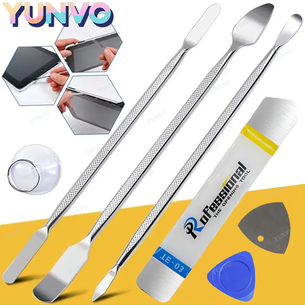 Kit de Herramientas Manuales para Reparación de Teléfonos Móviles, Cuchilla para Abrir Smartphones, Tablets y PC, Espátula Metálica, Juego de Herramientas de Desmontaje