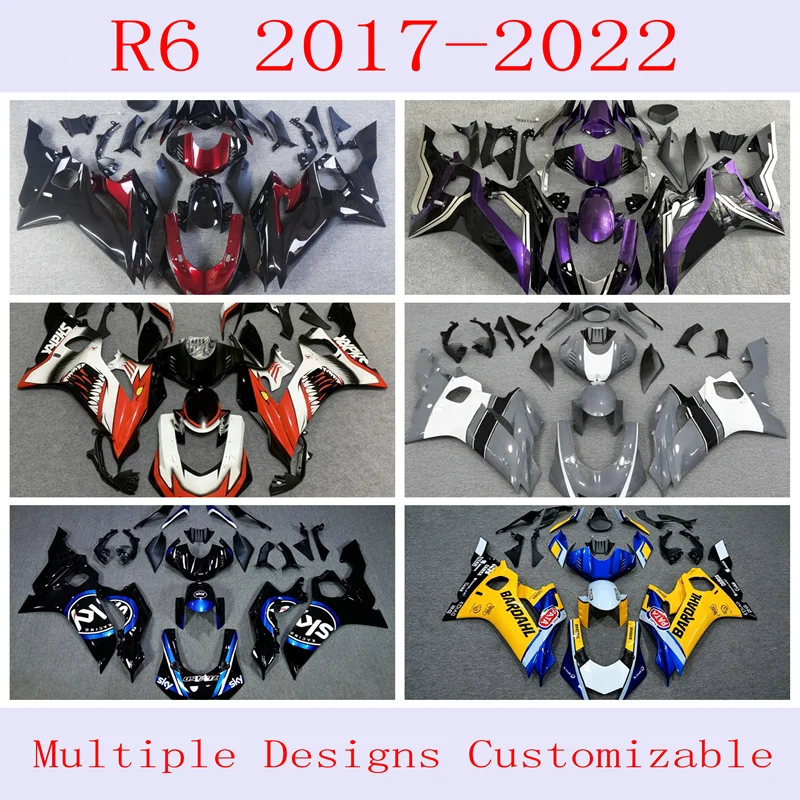 Gift new ABS fairing kit is suitable for Yamaha R6 2017 18 19 20 21 2022 car accessories with fuel tank cover can be customized