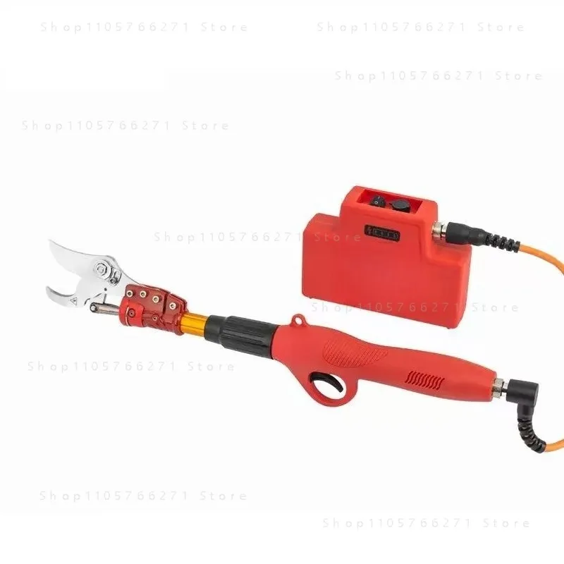 Lithium battery high branch shears extended pruning shears  opening 4 cm electric fruit tree thick branch shears