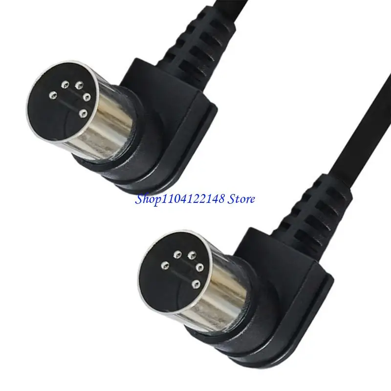 P9FA Double 90 Degree Right Angled MIDI Cable DIN Plug Socket Extension Cord