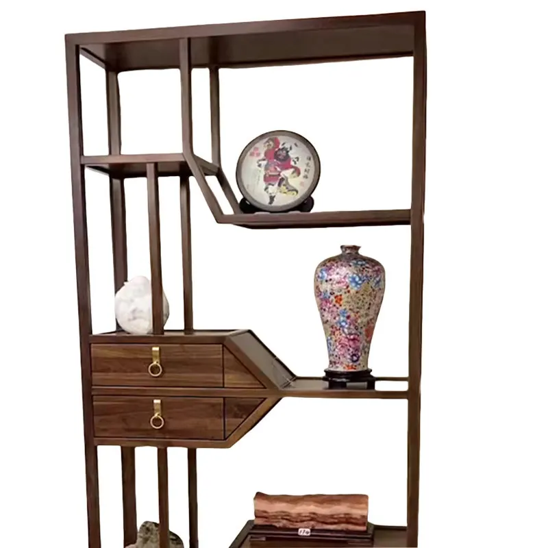 

Solid wood ebony wood bogu frame modern partition household furniture