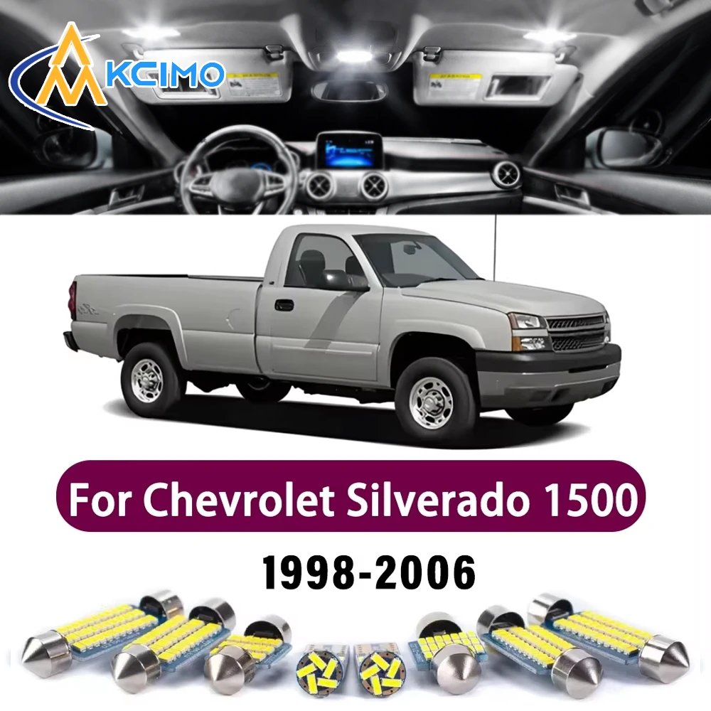 New Canbus Number Plate Bulb For Chevrolet Silverado 1500 2500 3500 1998-2006 Interior Reading Premium LED Easy Install Lights