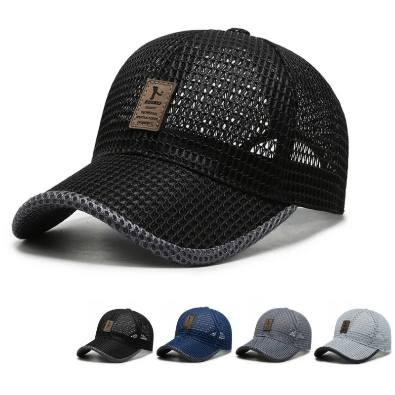 

Summer Breathable Mesh Quick Drying Tennis Golf Baseball Cap Letter Printed Sports Running Fitness Anti-UV Hat Men Women Sunhat
